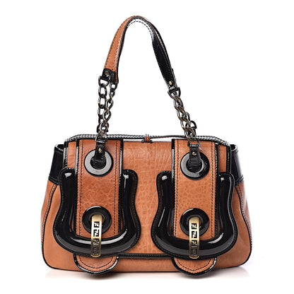 Fendi Nappa Patent B Bag Osso Black 1 of 14