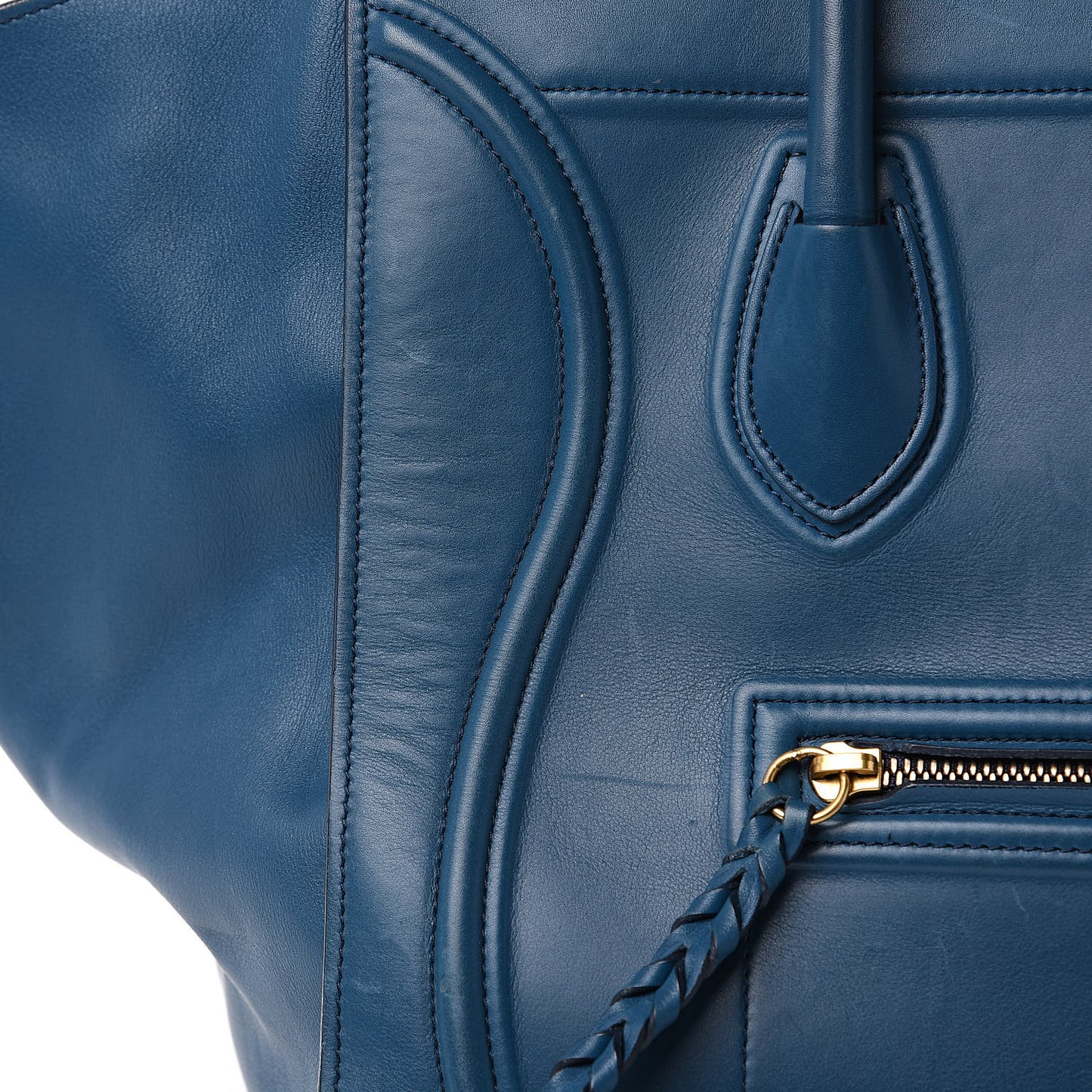 Nappa Calfskin Medium Phantom Luggage Metallic Blue