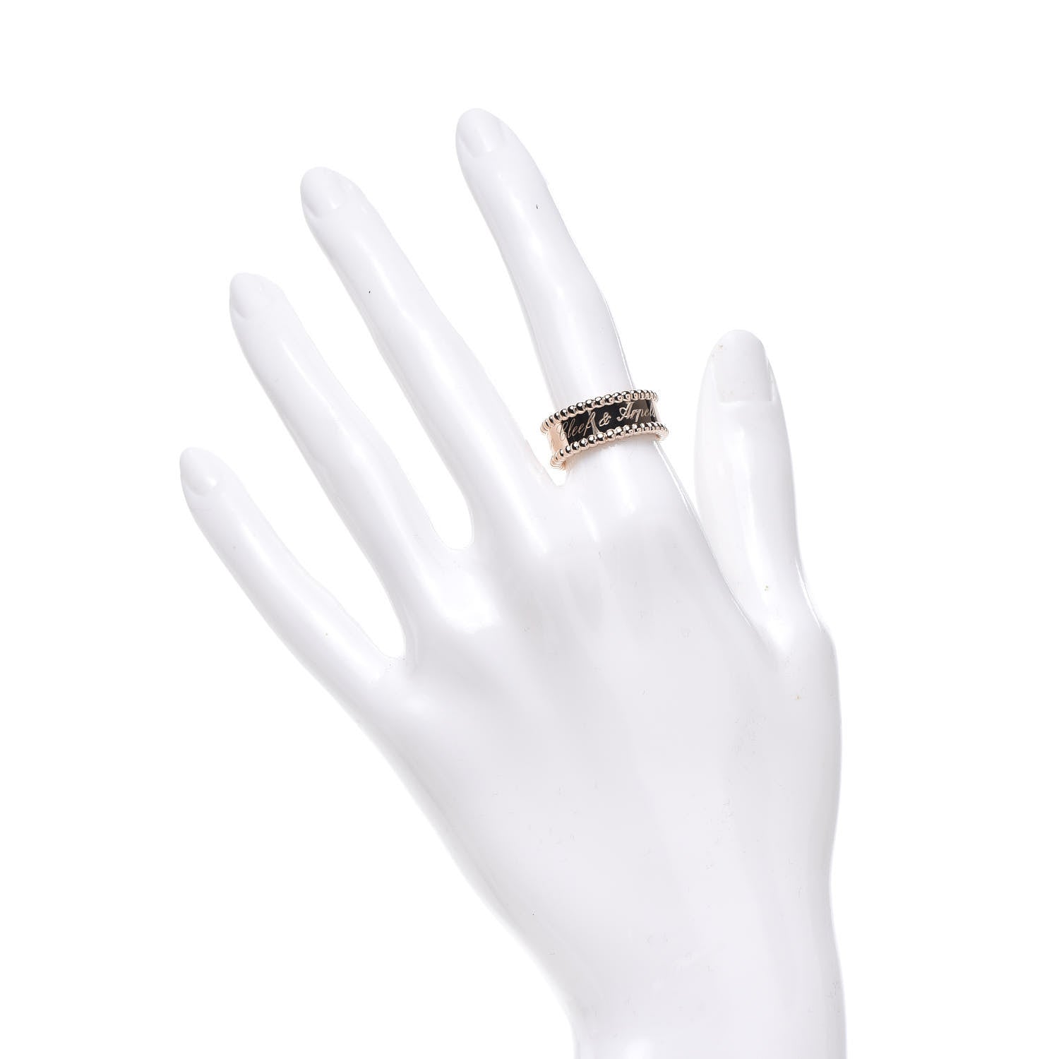 Van Cleef & Arpels 18K Rose Gold Perlee Signature Ring 51 5.75 2 of 5
