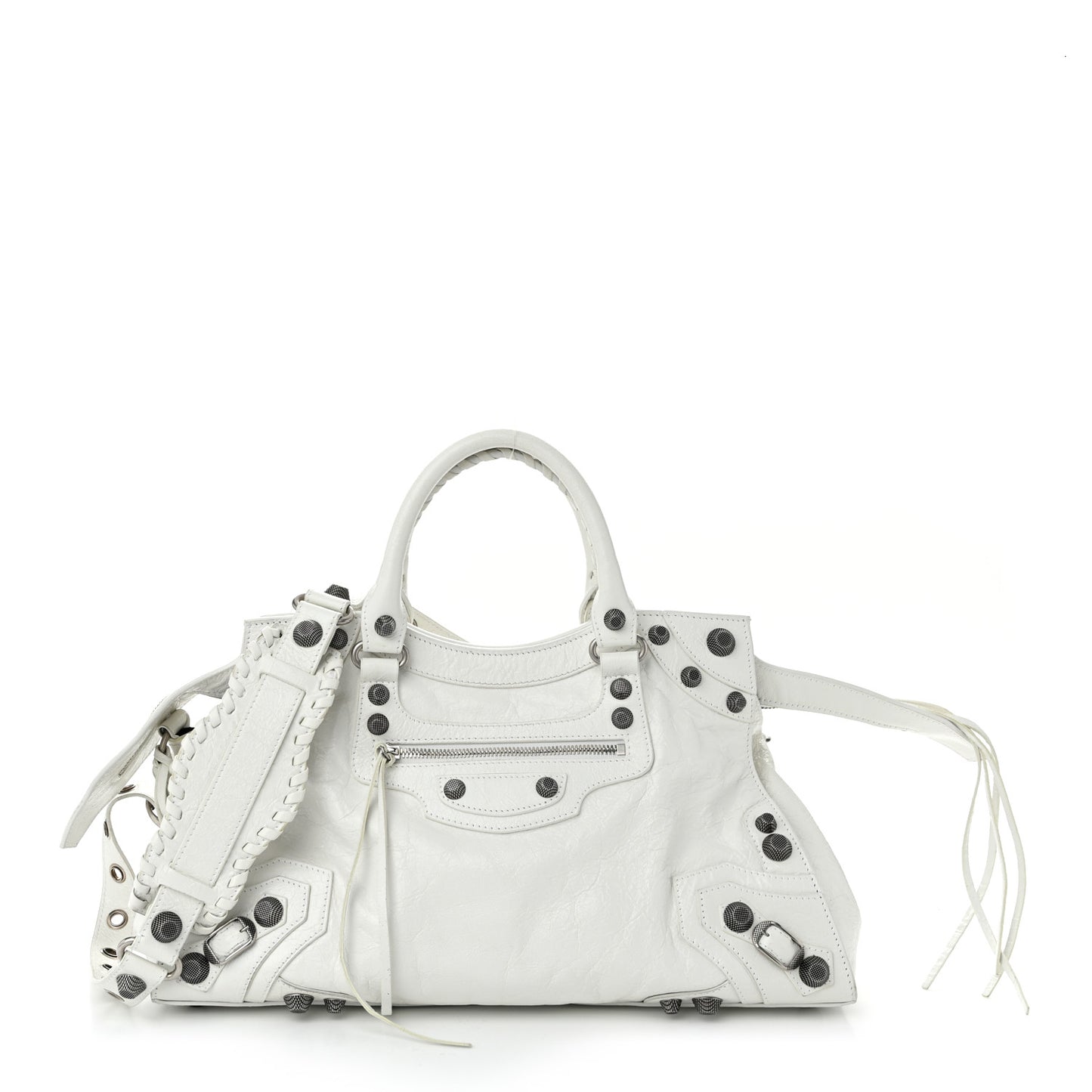 Agneau Arena Neo Cagole City Handbag Optic White