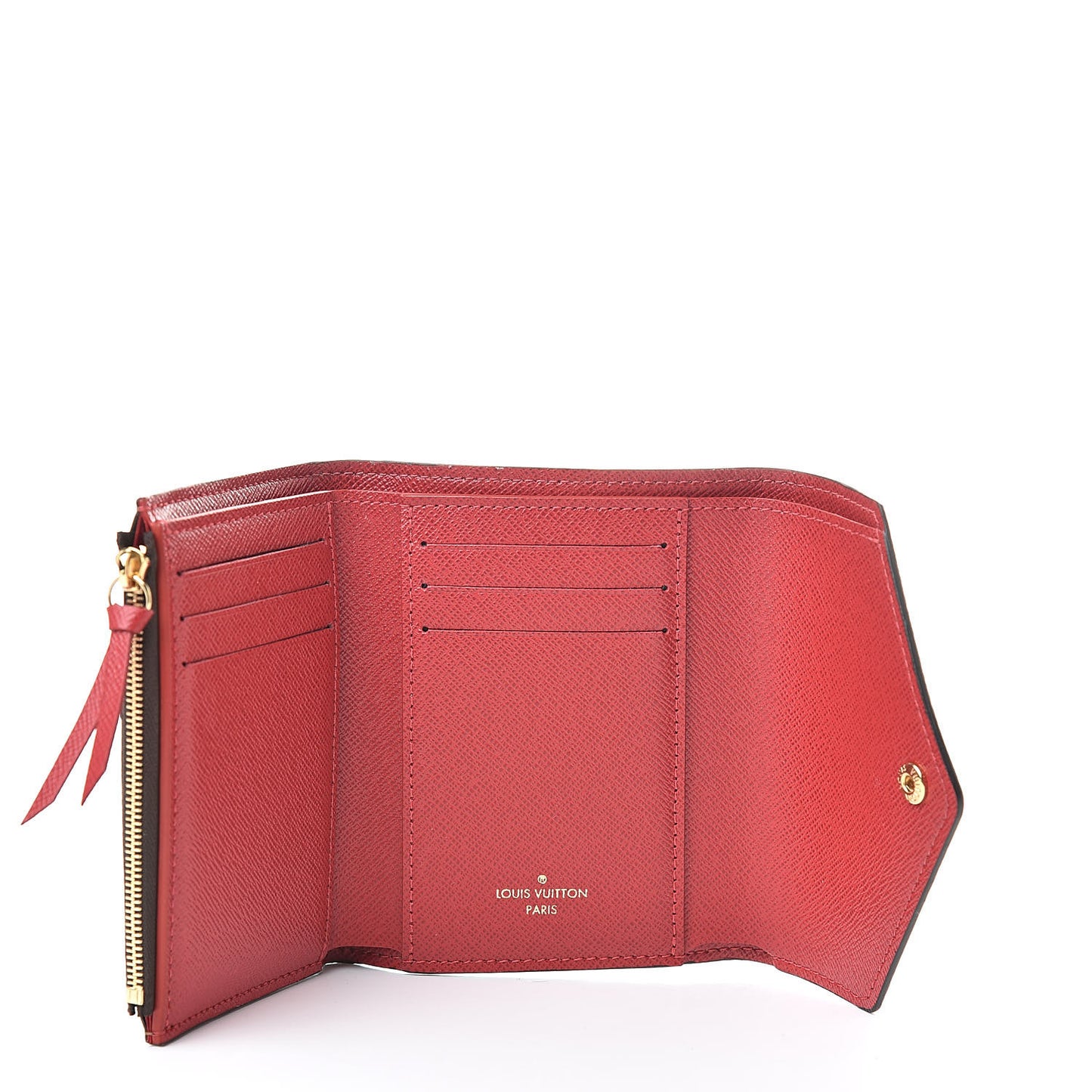 Damier Ebene Victorine Wallet Cherry