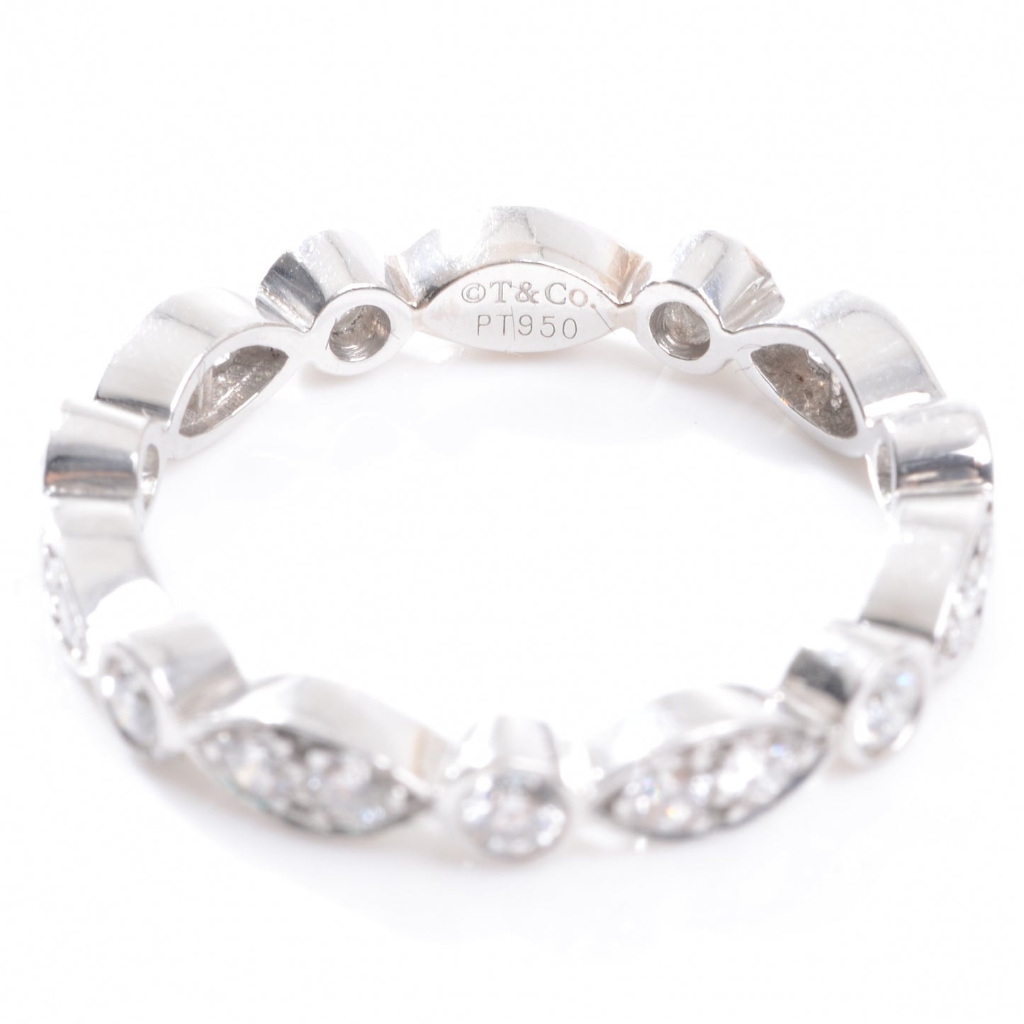 Platinum Diamond Swing Ring 7