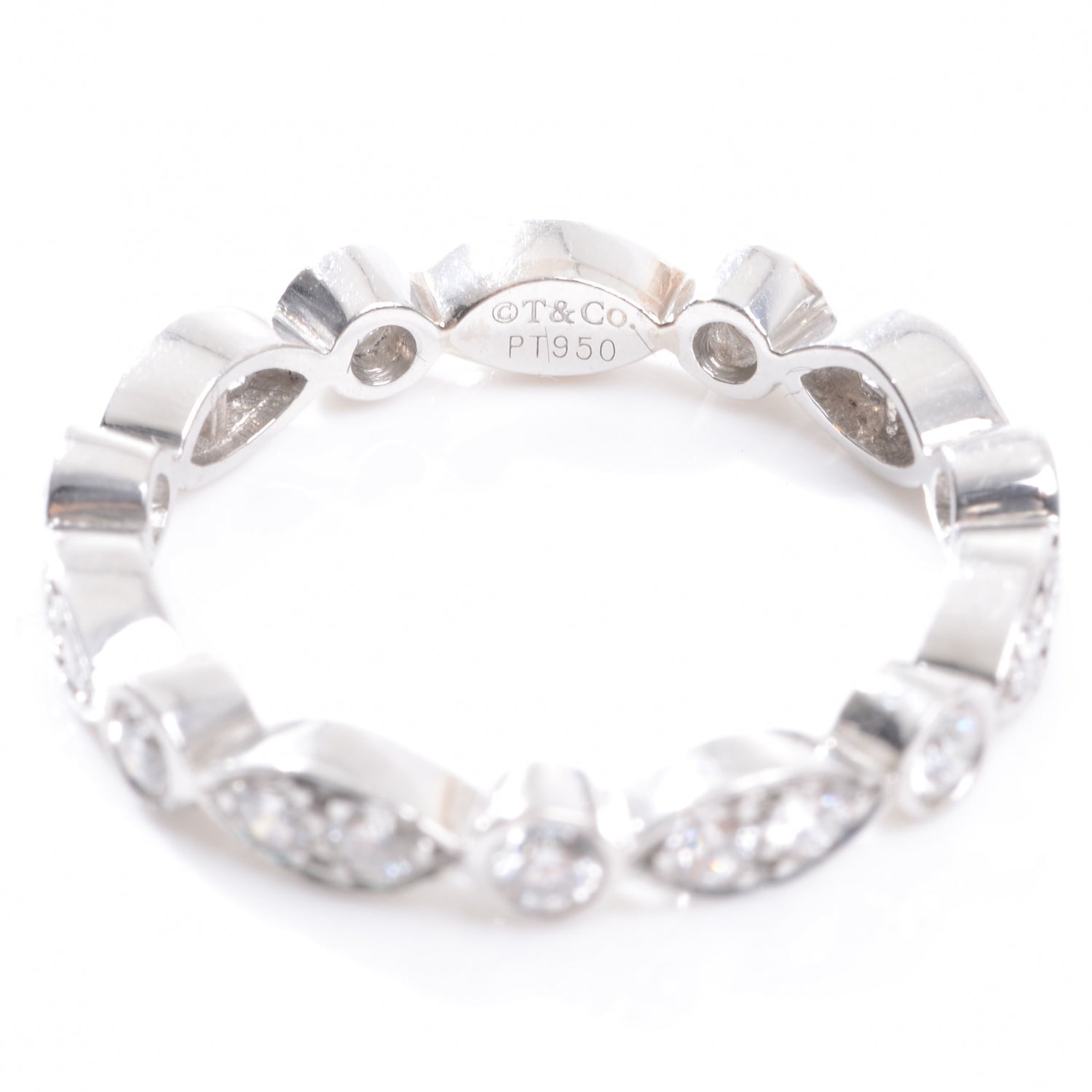 Tiffany Platinum Diamond Swing Ring 7 3 of 5