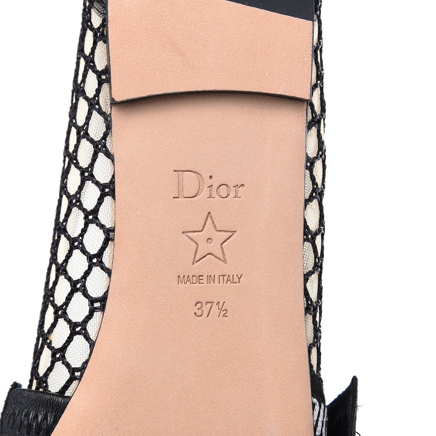 Christian Dior Resille Ribbon Miss J'Adior Ballet Flat 37.5 Black 6 of 8