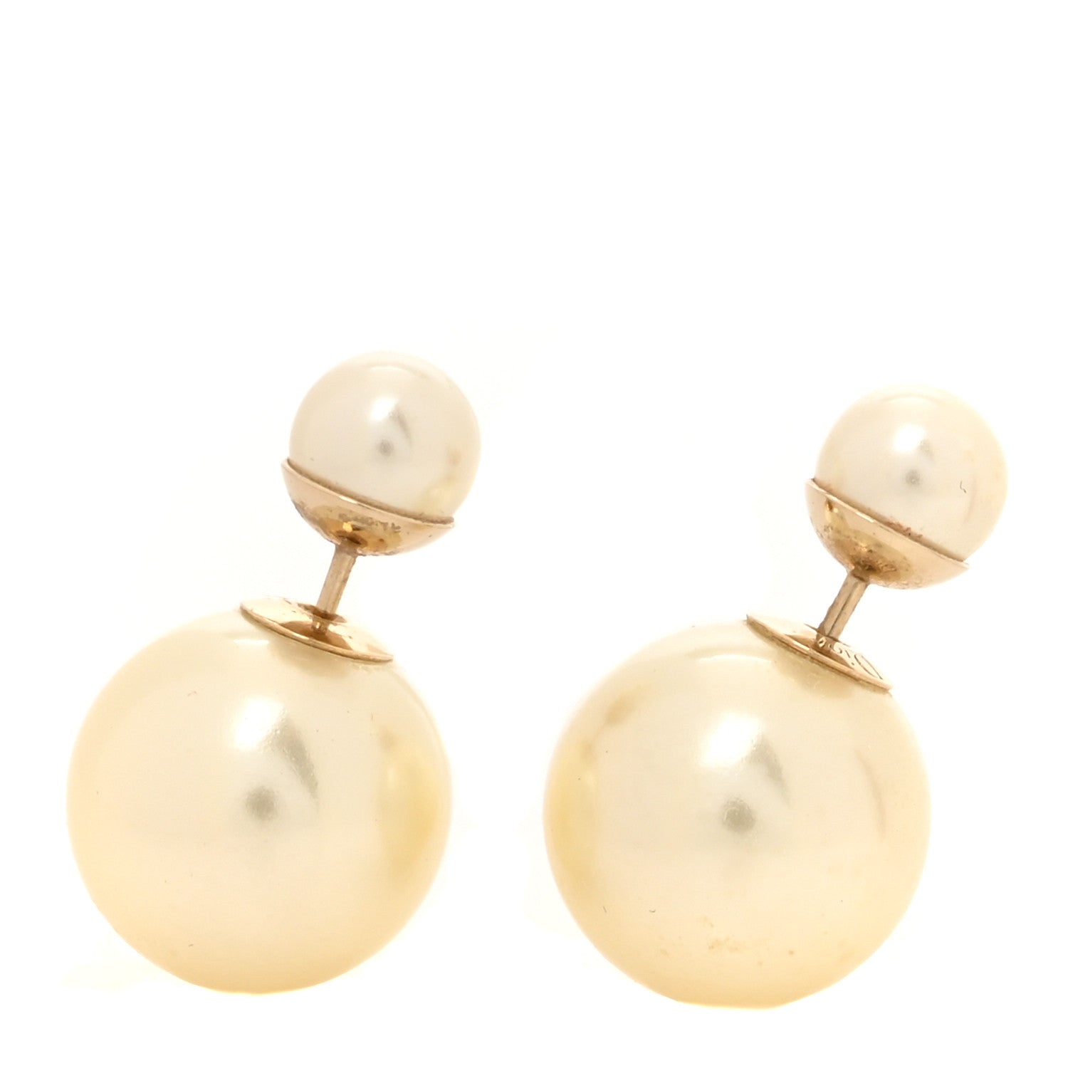 Christian Dior Pearl Mise En Dior Tribal Earrings Gold 1 of 5