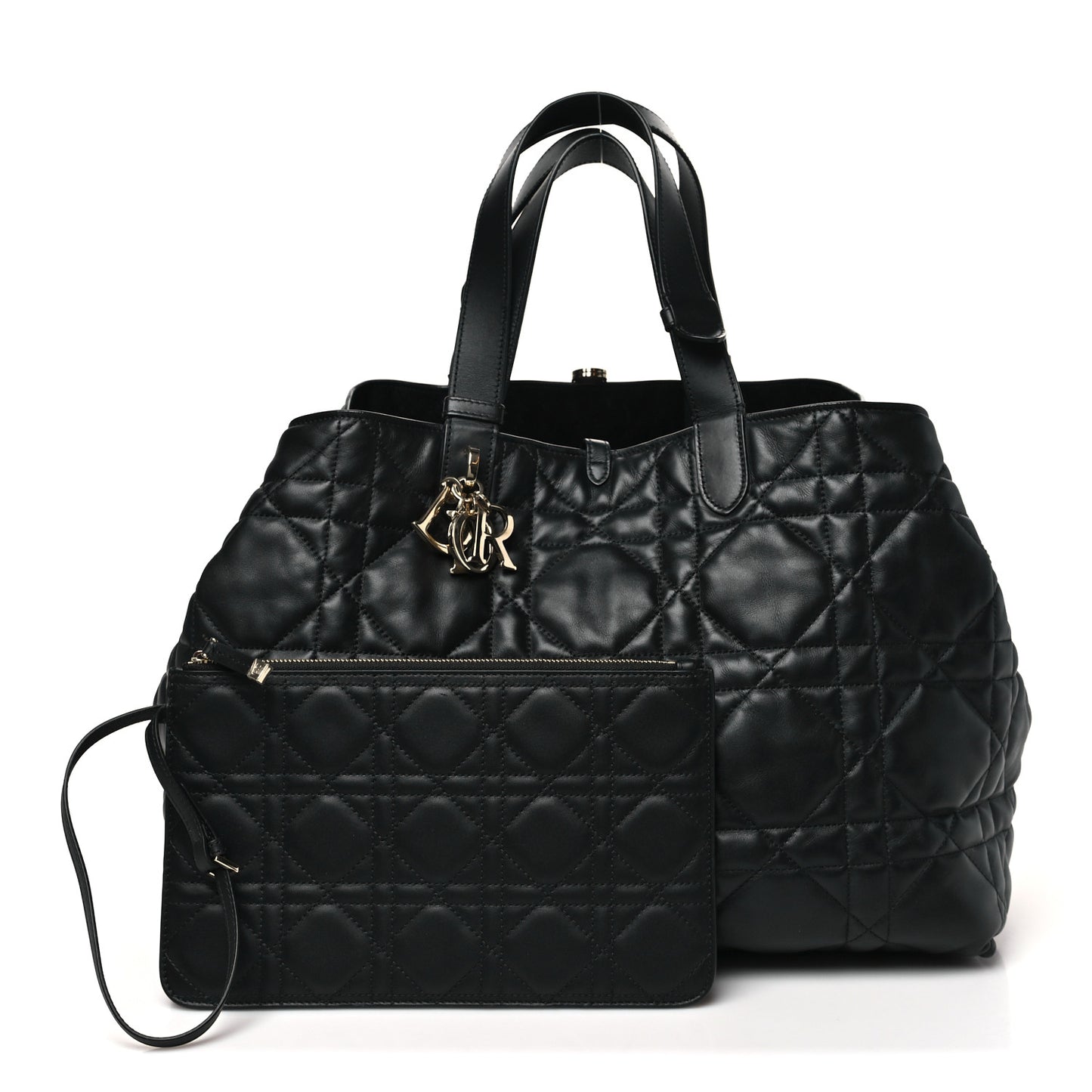 Calfskin Macrocannage Large Toujours Black
