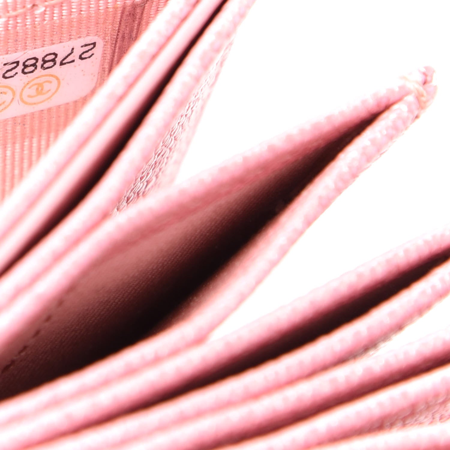 Chanel Iridescent Caviar Quilted Gusseted Card Holder Pink 7 of 8