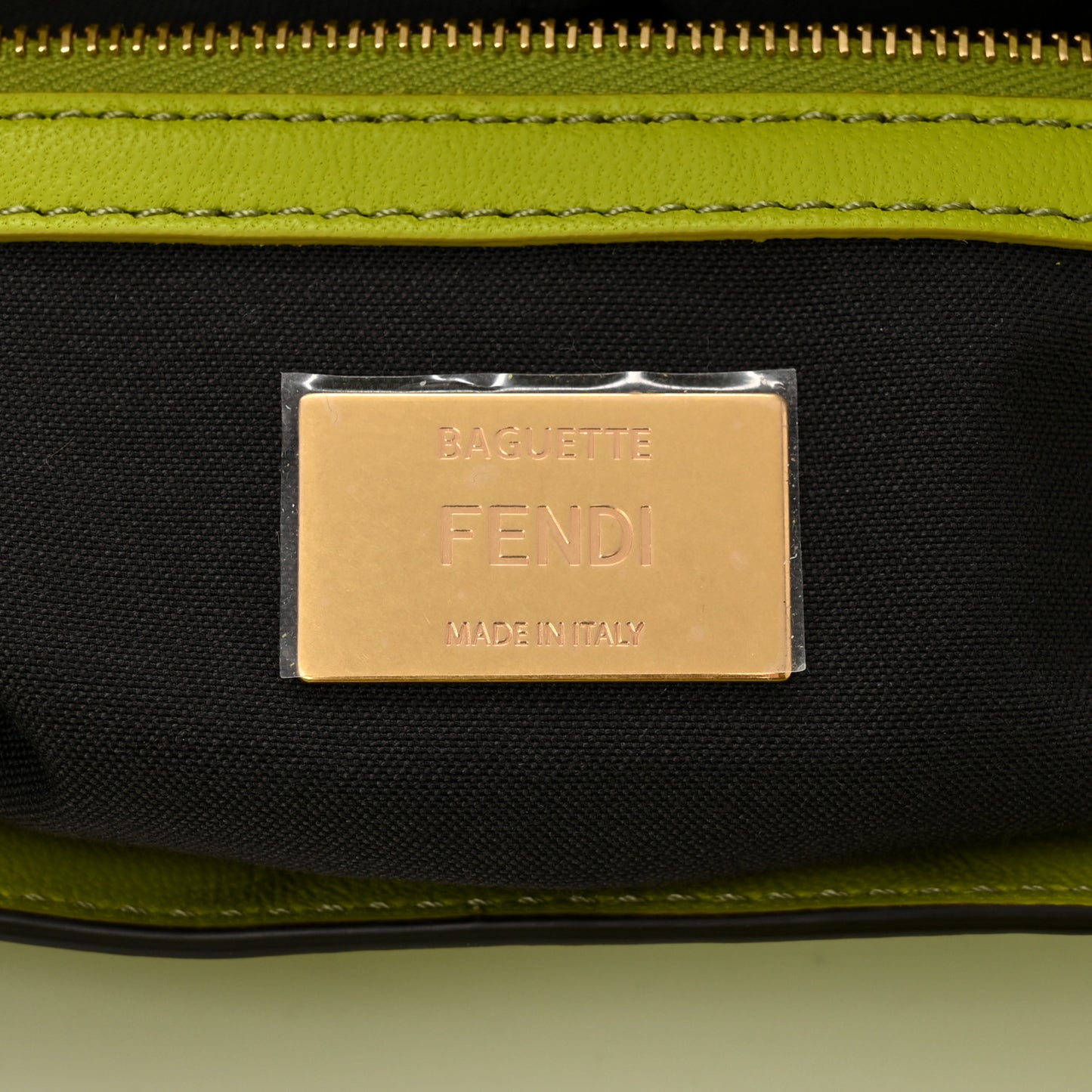 Nappa FF 1974 Embossed Baguette Wasabi