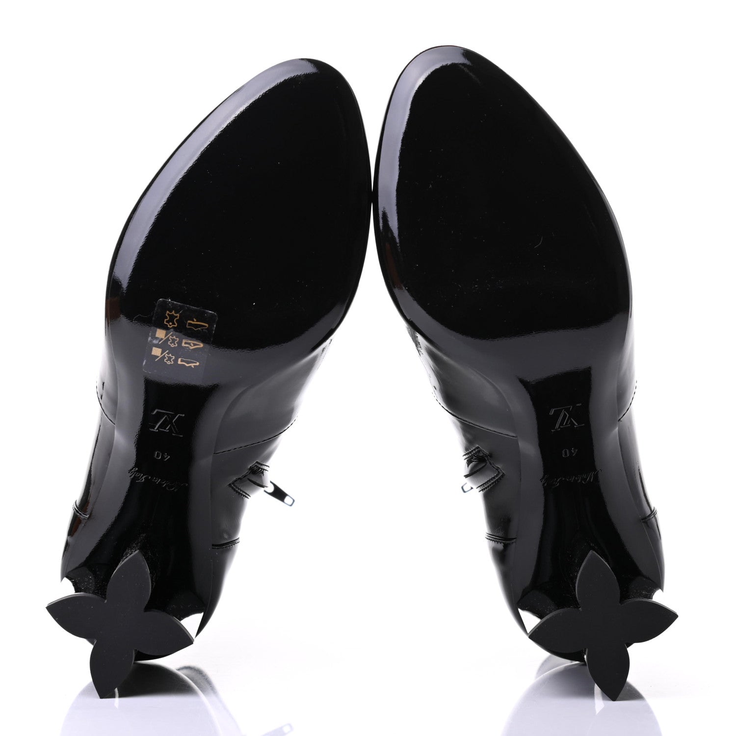 Louis Vuitton Patent Silhouette Ankle Boots 40 Black 5 of 8