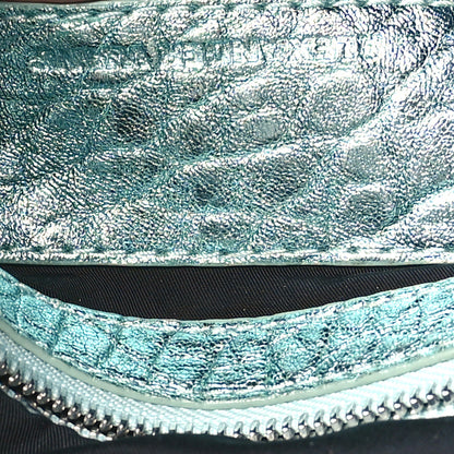 Alexander Wang Metallic Pebbled Lambskin Lambskin Rocco Teal Silver Hardware 6 of 11