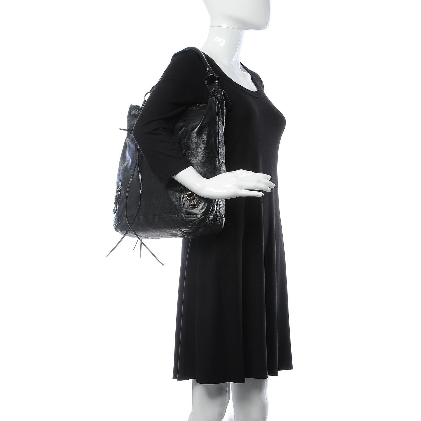 Chevre Classic Hardware Day Hobo Black