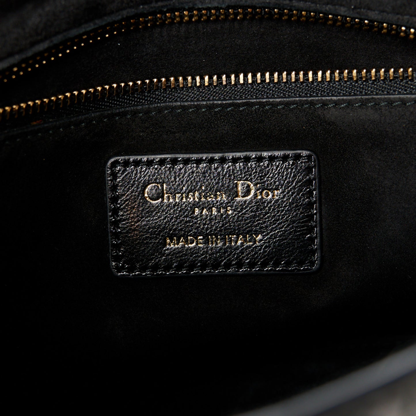 Crinkled Patent Cannage Small Lucky Badges My Lady Dior Black