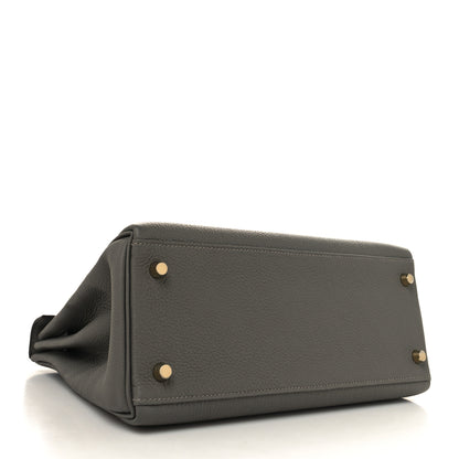Hermes Togo Kelly Retourne 28 Gris Meyer 4 of 13