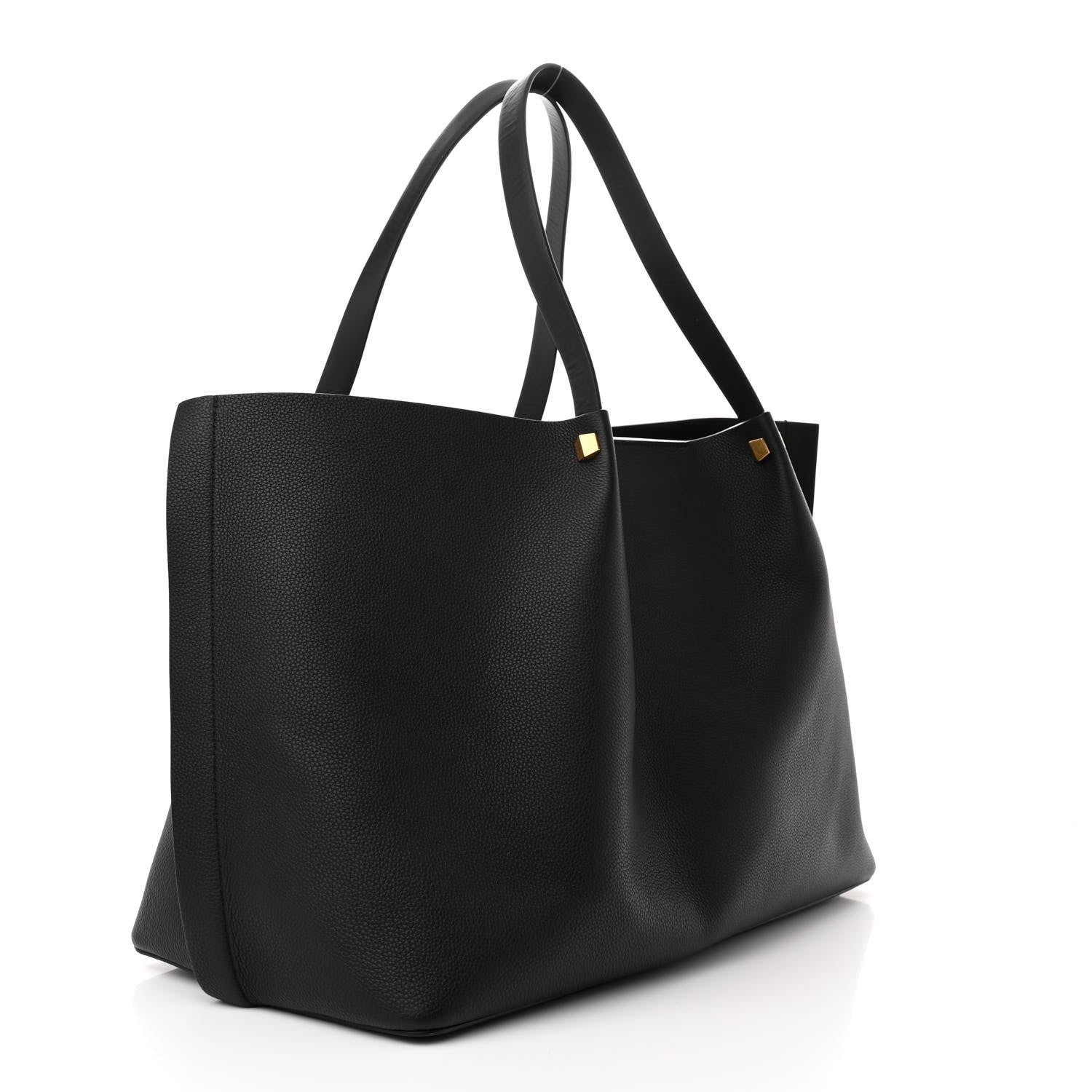 Valentino Garavani Grainy Calfskin Large VLogo Escape Shopper Black 4 of 11
