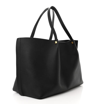 Valentino Garavani Grainy Calfskin Large VLogo Escape Shopper Black 4 of 11