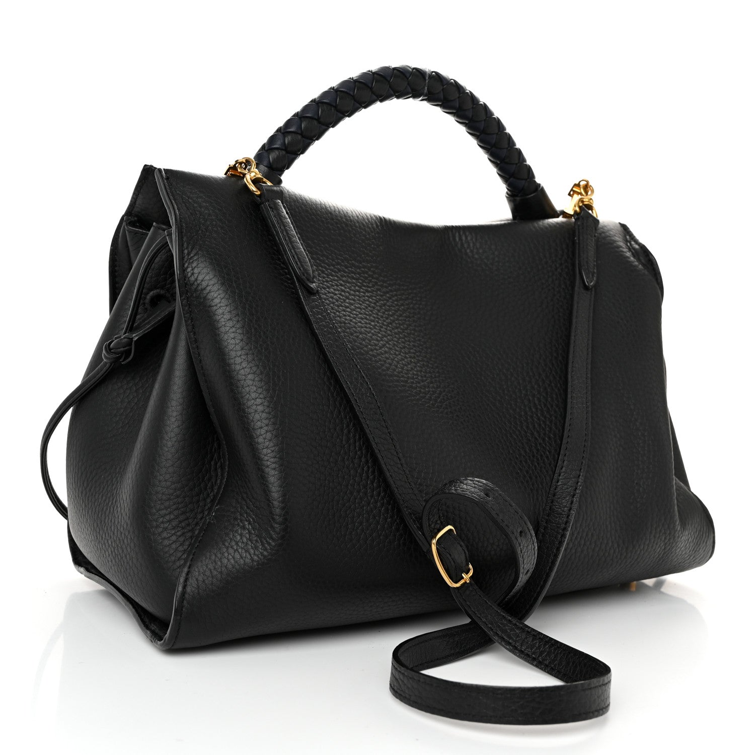 Mulberry Heavy Grain Iris Tote Black 3 of 10