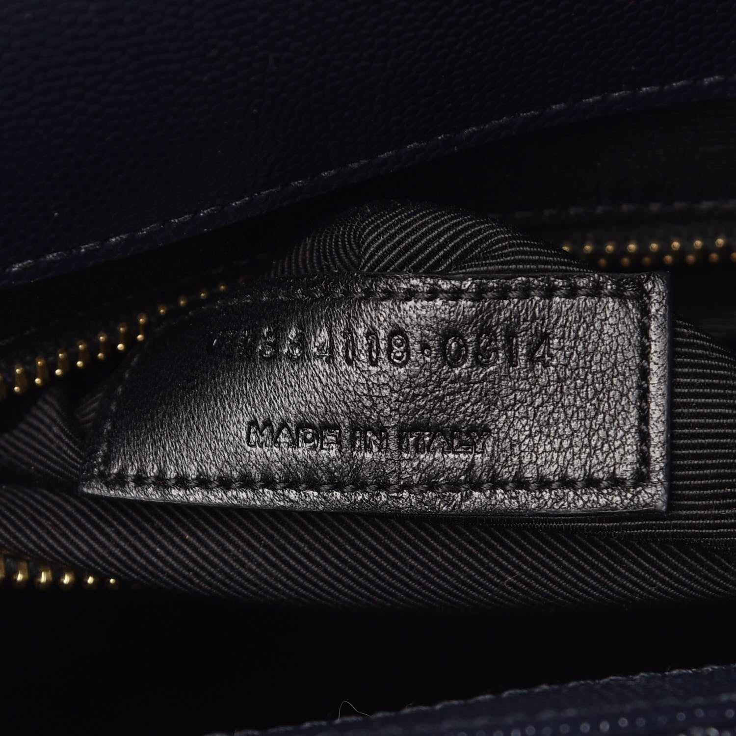 Saint Laurent Grain De Poudre Matelasse Chevron Large Monogram Satchel Midnight Blue 7 of 13