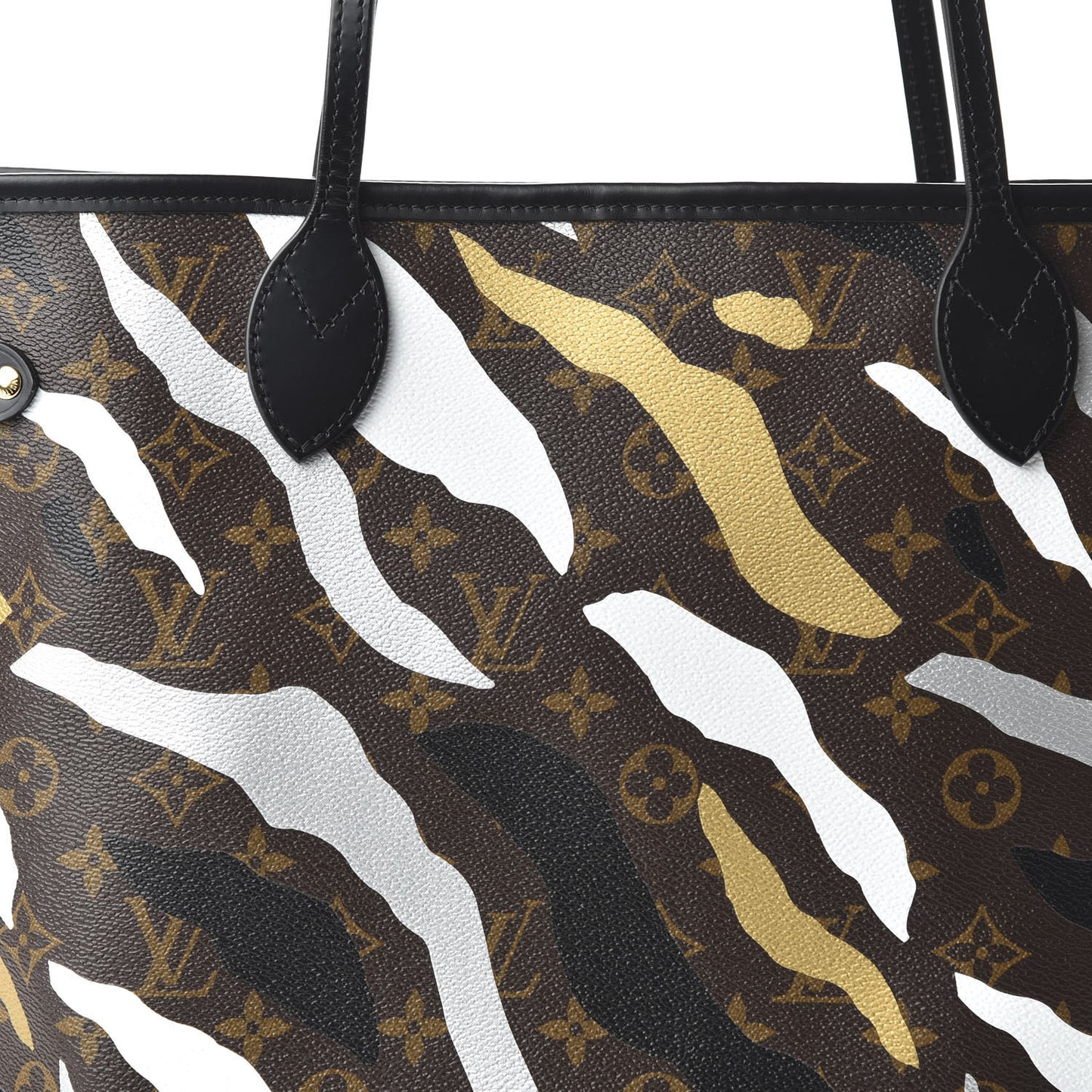 X LOL Monogram Neverfull MM Gold Silver