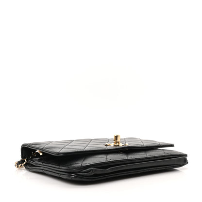 Chanel Lambskin Quilted Trendy CC Wallet On Chain WOC Black 4 of 11
