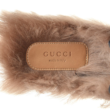 Gucci Calfskin Fur Womens Princetown Slippers 36.5 Black 7 of 9
