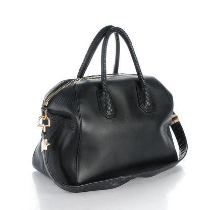 Givenchy Smooth Calfskin Woven Medium Antigona Black 3 of 9