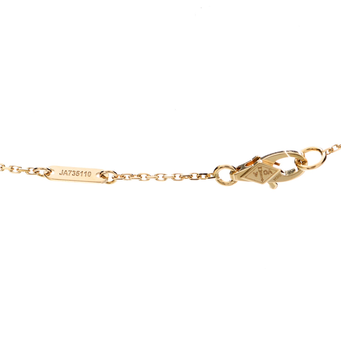 18K Yellow Gold Mother of Pearl Sweet Alhambra Pendant Necklace