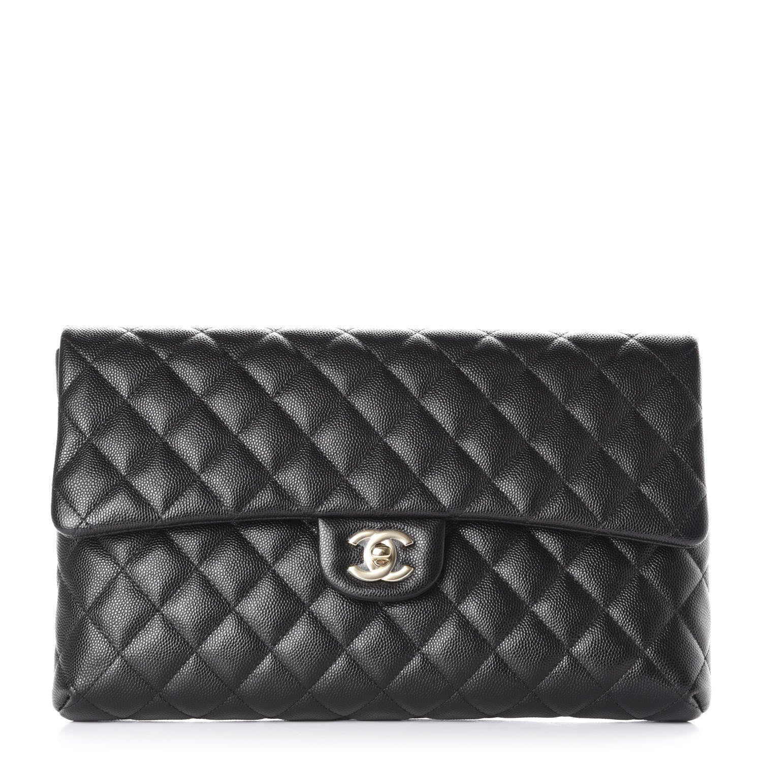 Chanel Caviar Quilted Flap Clutch Black 1 of 8