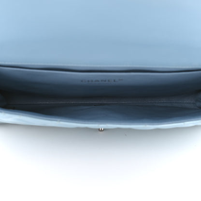 Chanel Patent Quilted Clutch With Chain Flap Blue 5 of 10