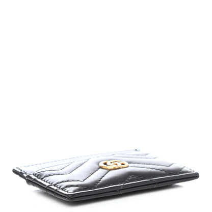 Gucci Calfskin Matelasse GG Marmont Card Holder Black 3 of 4