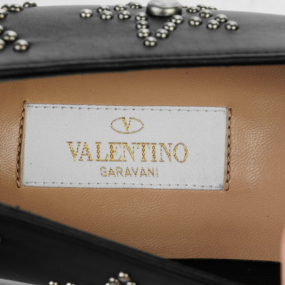 Valentino Garavani Nappa Star Studded Cabochon Loafers 37.5 Black 7 of 8