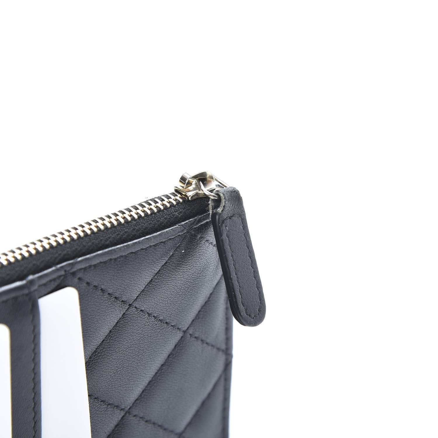 Chanel Lambskin Quilted Classic Flat Wallet Pouch Black 12 of 13