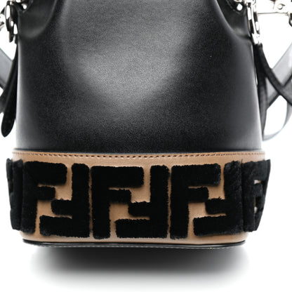 Fendi Vitello Liberty Velvet F is Fendi FF Bi-Color Mini Mon Tresor Bucket Bag Black Fango 12 of 12