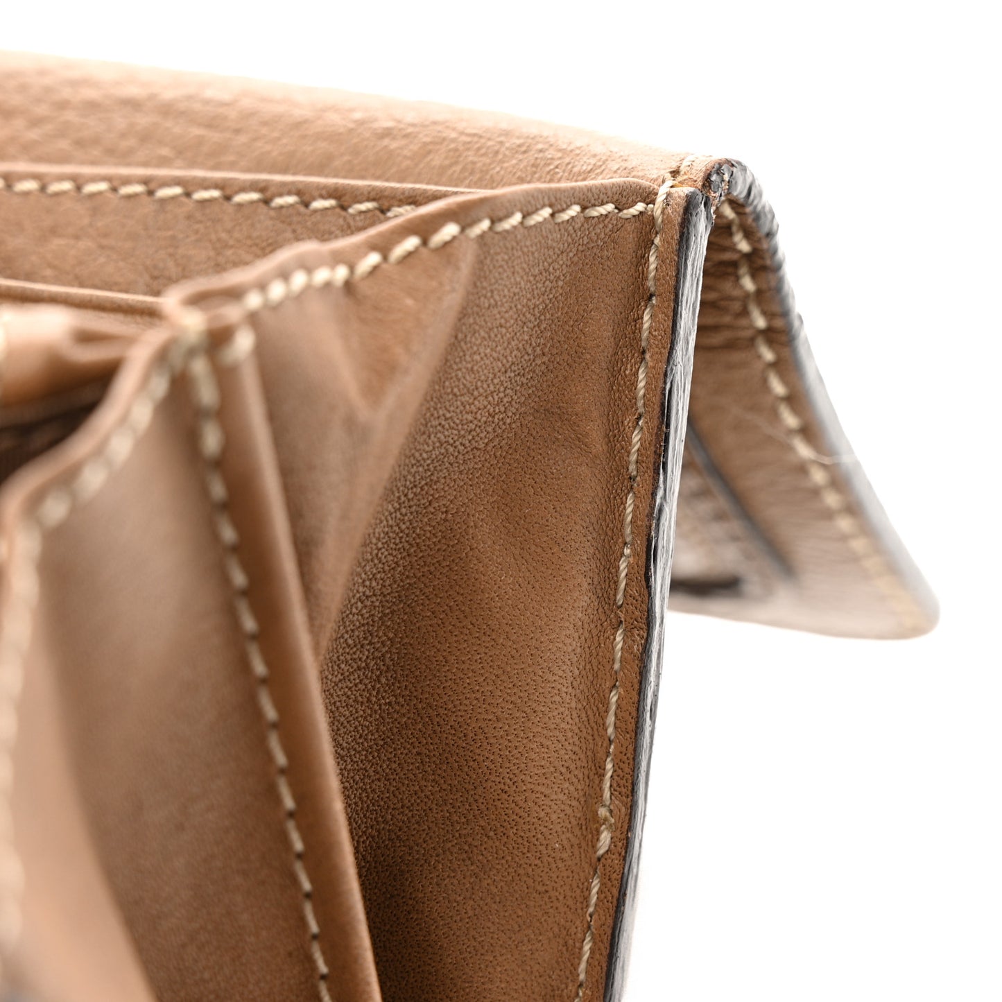 Calfskin Marcie Continental Flap Wallet Nut