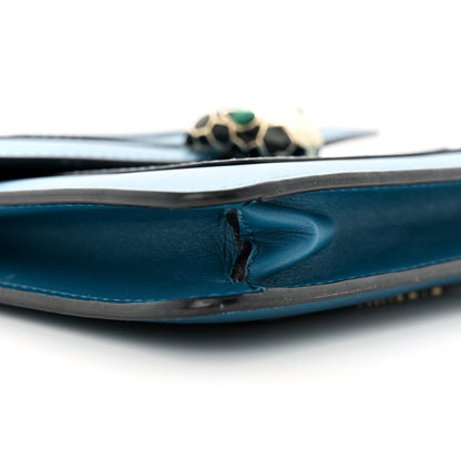 Bulgari Calfskin Serpenti Forever Crossbody Blue 9 of 30
