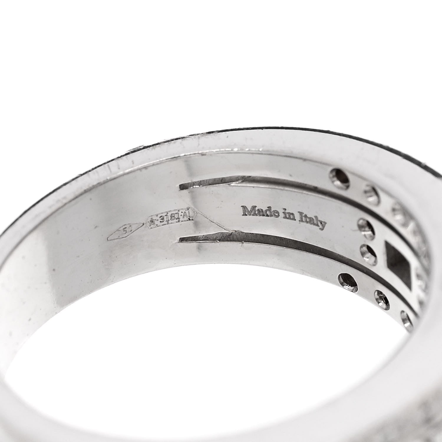 Damiani 18K White Gold Diamond Belle Epoque Band Ring 53 6.25 6 of 6
