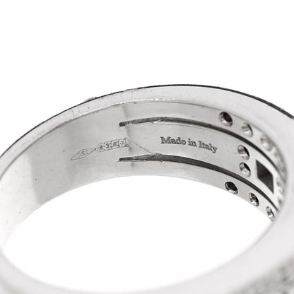 Damiani 18K White Gold Diamond Belle Epoque Band Ring 53 6.25 6 of 6