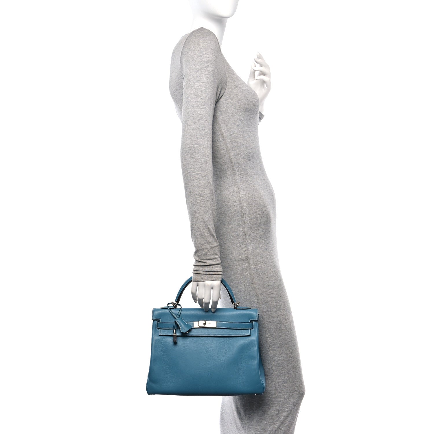 Hermes Evercolor Kelly Retourne 32 Bleu Jean 2 of 13