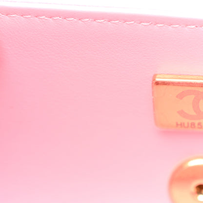 Chanel Shiny Caviar Preppy Coco Small Bowling Bag Pink 7 of 10