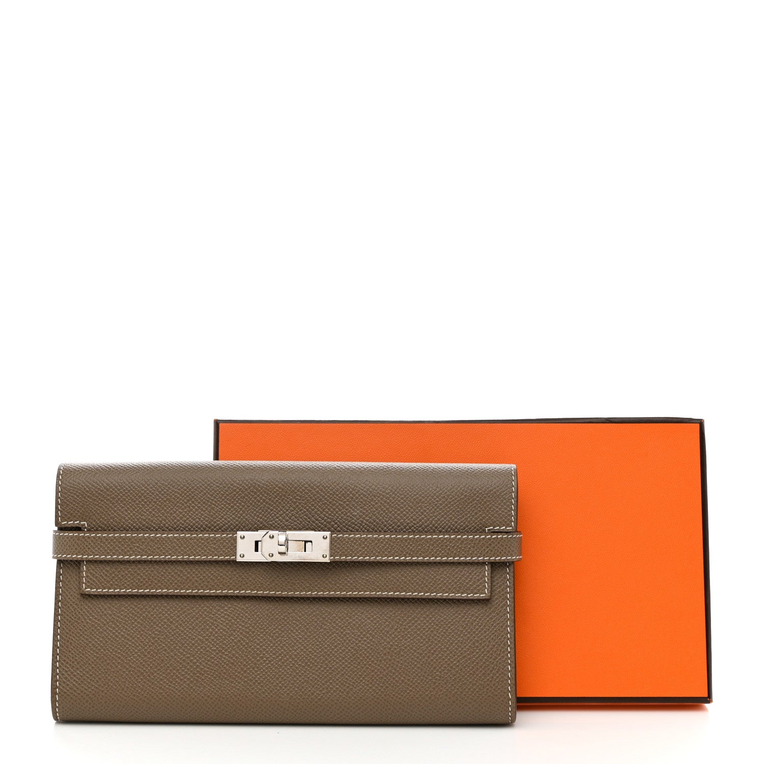Hermes Epsom Kelly Longue Wallet Etoupe 9 of 9