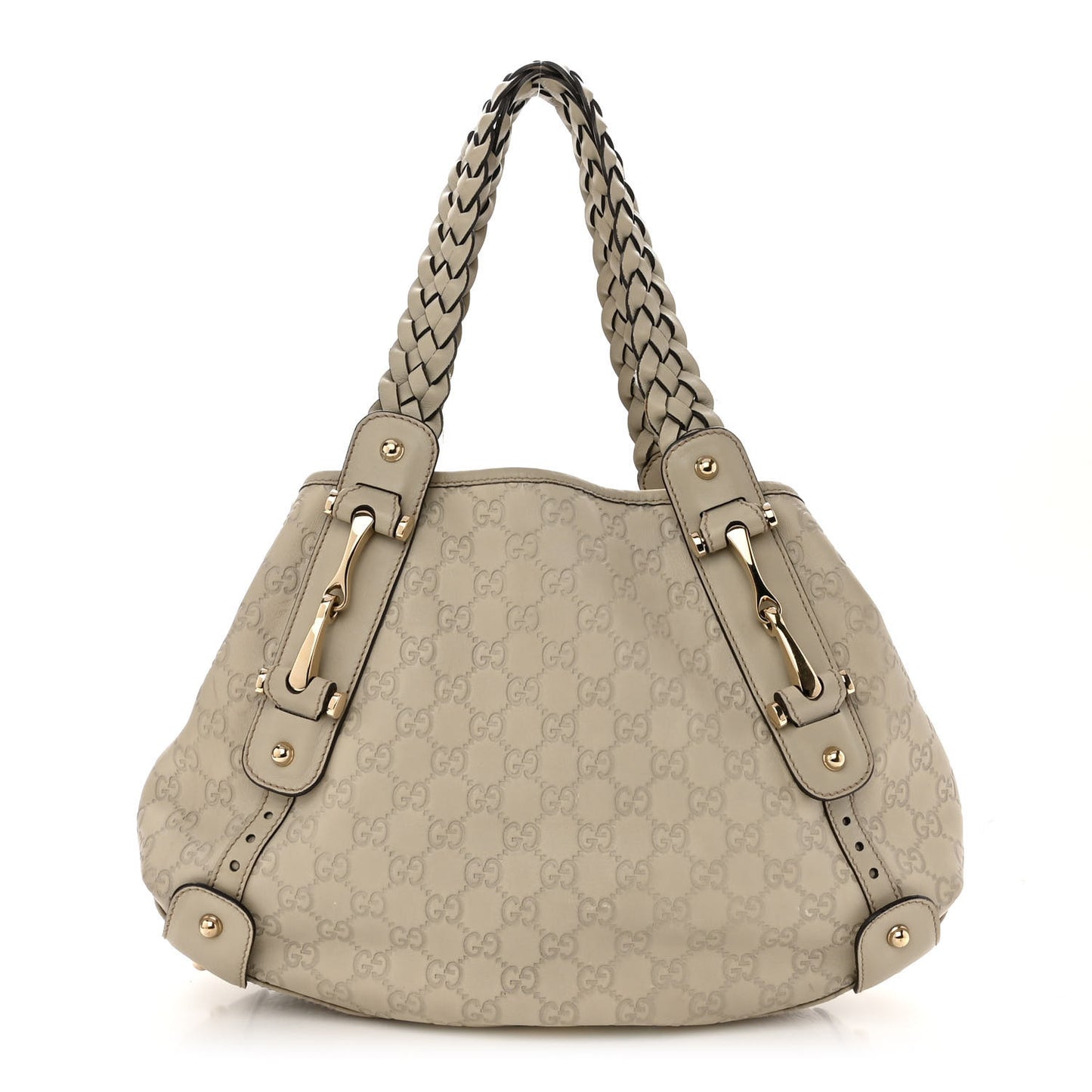 Guccissima Small Pelham Shoulder Bag Off White