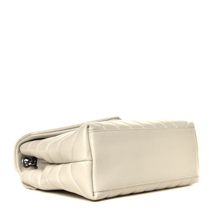Saint Laurent Calfskin Y Quilted Monogram Small Loulou Chain Satchel Crema Soft 5 of 8
