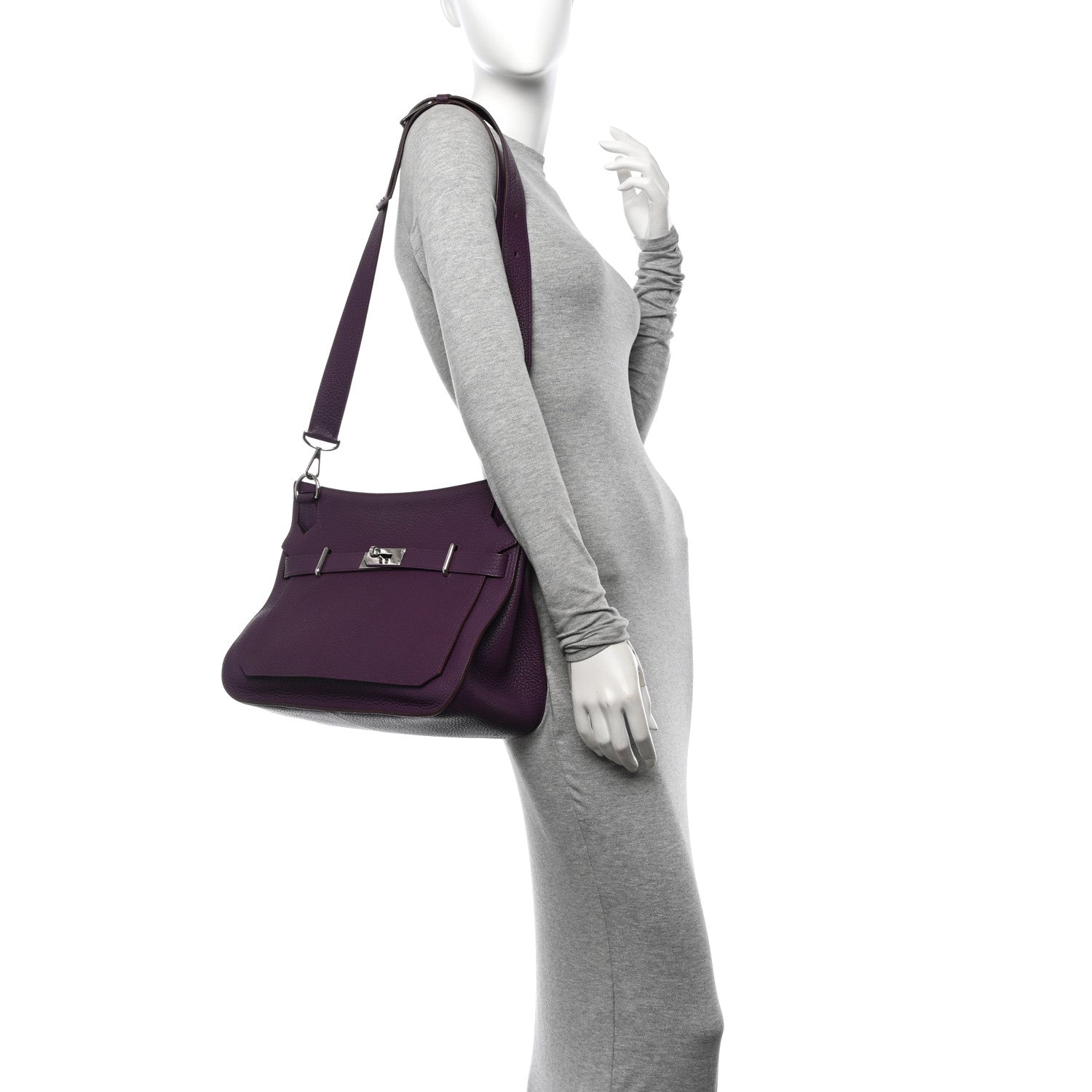 Hermes Taurillon Clemence Jypsiere 34 Ultraviolet 2 of 11