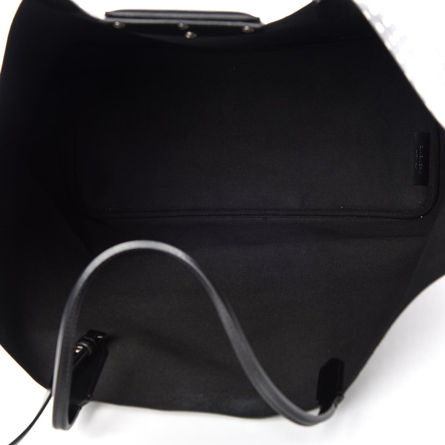 Coated Canvas Large Antigona Tote Black White
