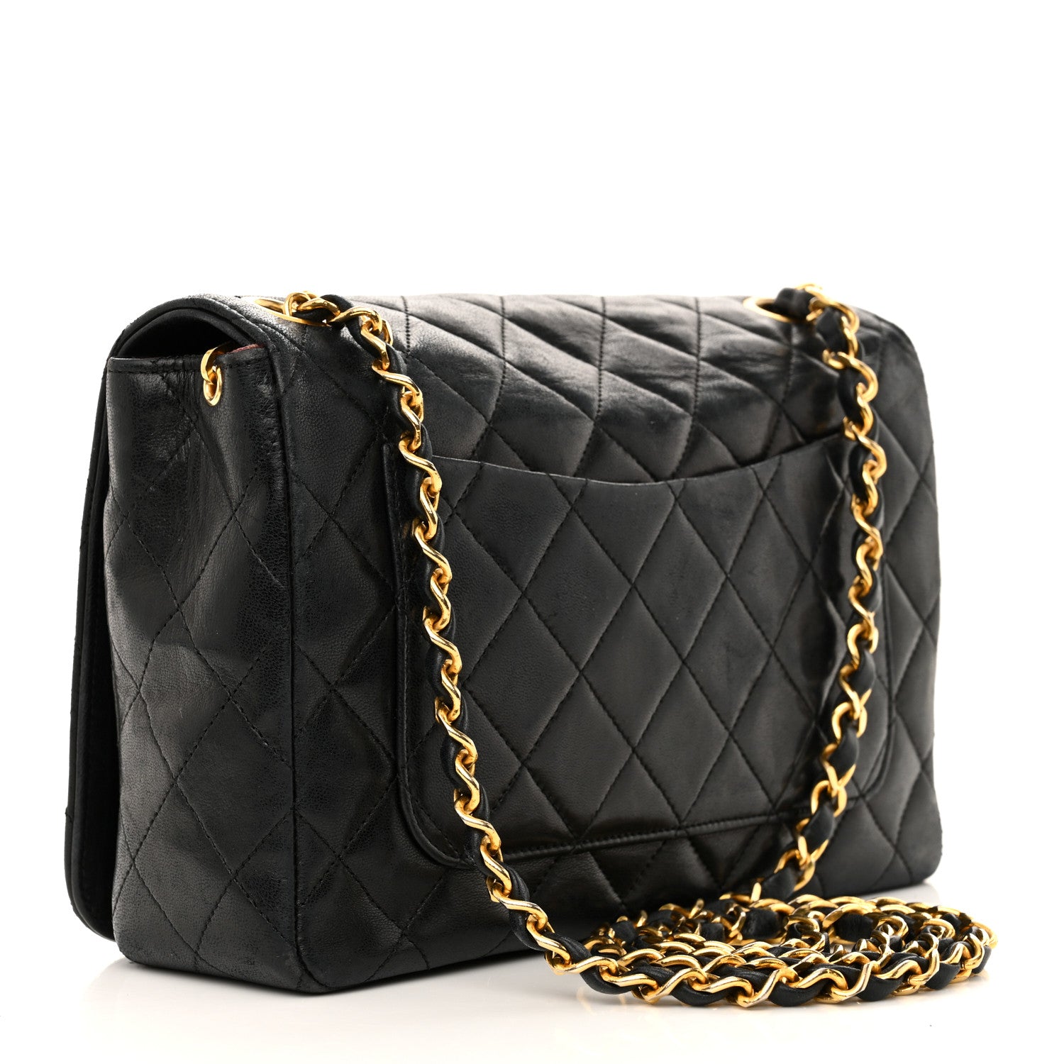 Chanel Lambskin Quilted XL CC Small Single Flap Black 3 of 16