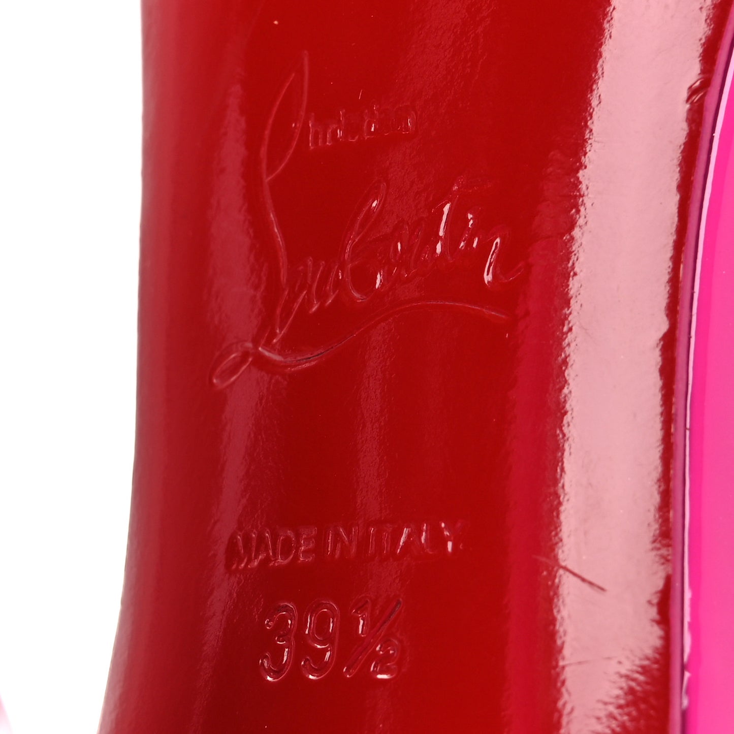 Patent Glossy Lipgloss Queen 100 Sandals 39.5 Fuchsia