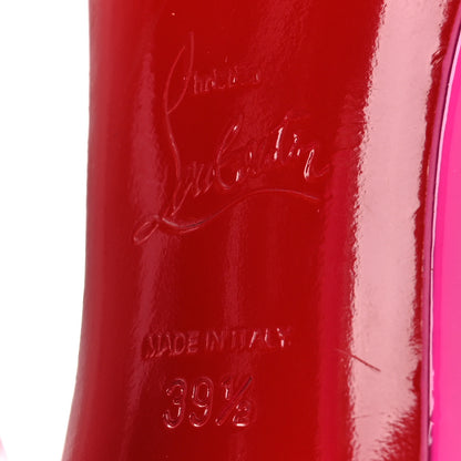 Christian Louboutin Patent Glossy Lipgloss Queen 100 Sandals 39.5 Fuchsia 8 of 11