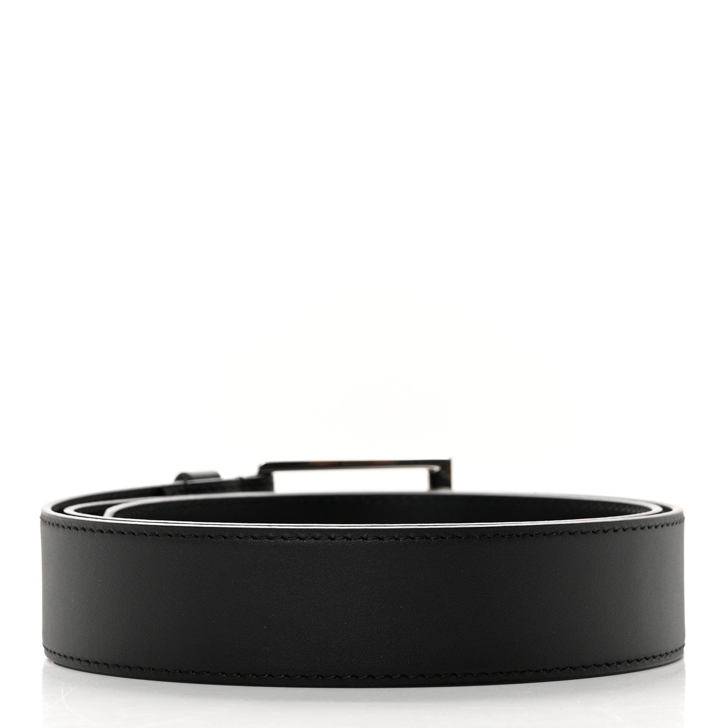 Louis Vuitton Calfskin 35mm Pont Neuf Belt 90 36 Black 2 of 5
