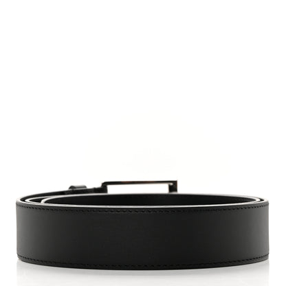 Louis Vuitton Calfskin 35mm Pont Neuf Belt 90 36 Black 2 of 5