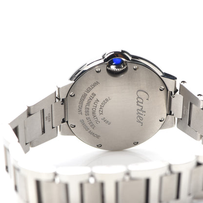 Cartier Stainless Steel Diamond 33mm Ballon Bleu De Cartier Automatic Watch 4 of 6