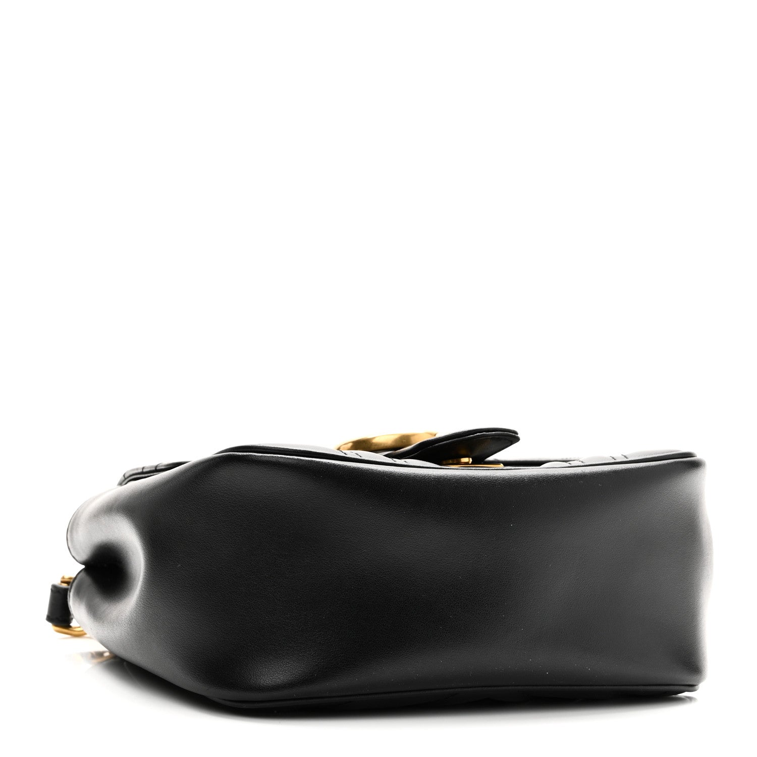 Gucci Calfskin Matelasse Mini GG Marmont Square Shoulder Bag Black 4 of 11